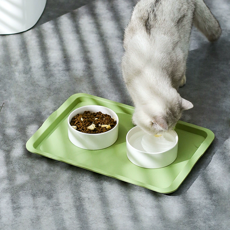 Коврик для домашних животных Водонепроницаемый коврик для миски для кошек Анти-утечка Легко чистится Коврик для кошек Корм для кошек и собак