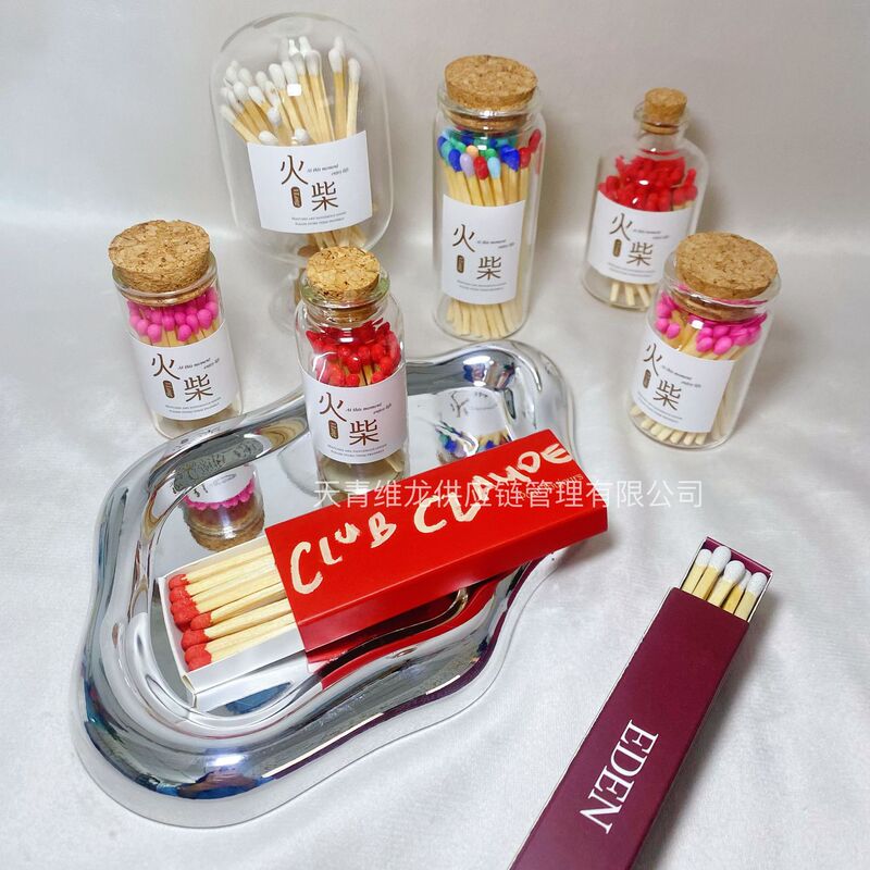 Customized Colored Matches with a High-End Feel, Modern Minimalist Glass Bottle, Colored Matchsticks, Scented Matchsticks Wholesale Customized Colored Matches with a High-End Feel, Modern Minimalist Glass Bottle, Colored Matchsticks, Scented Matchsticks Wholesale