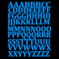 跨境亞馬遜熒光字母夜光貼牆貼紙發光裝飾臥室兒童房26個英語牆貼