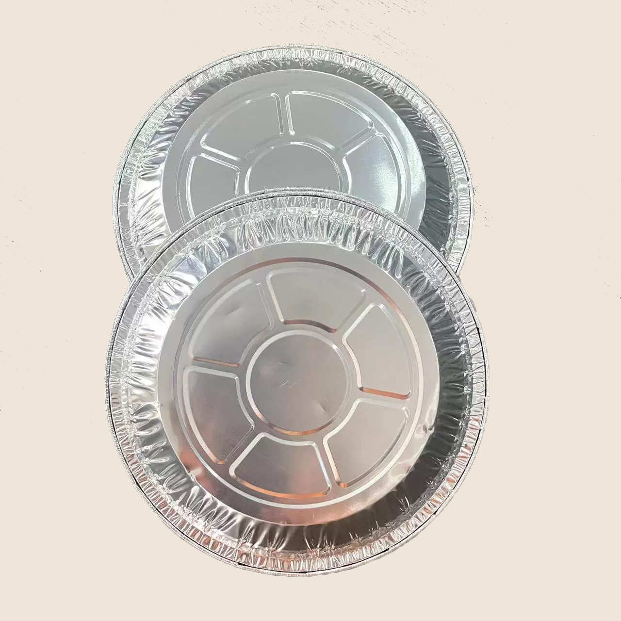 Placa desechable de 8 pulgadas placa de papel de aluminio de diámetro 215mm fábrica de placa de aluminio suministro al por mayor aire frito placa de aluminio de aluminio