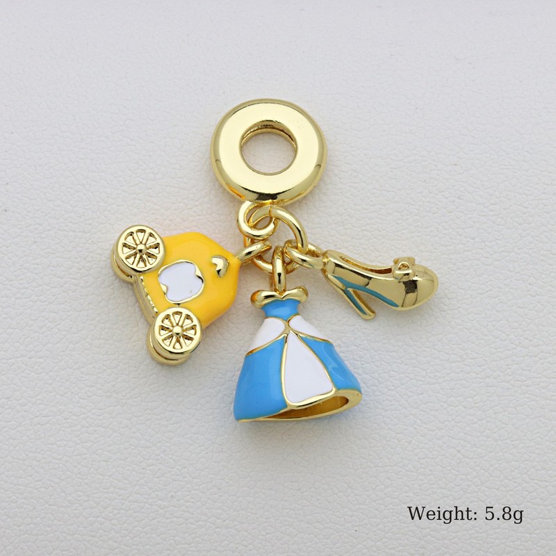 デザインセンスのあるパンダブレスレットペンダントアクセサリーカラードリップオイルプリンセスドレスハイヒールスイカチェリーバーガーピザ|undefined