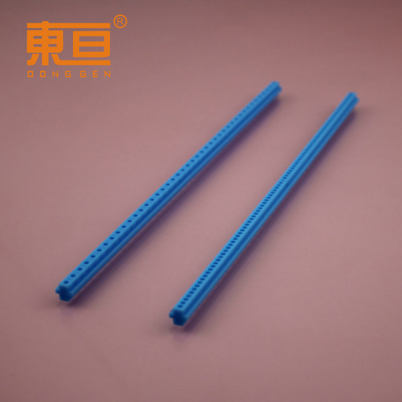 S77215蓝 十道杆 塑料条 塑料杆 功能杆 多孔杆 科技小制作零件