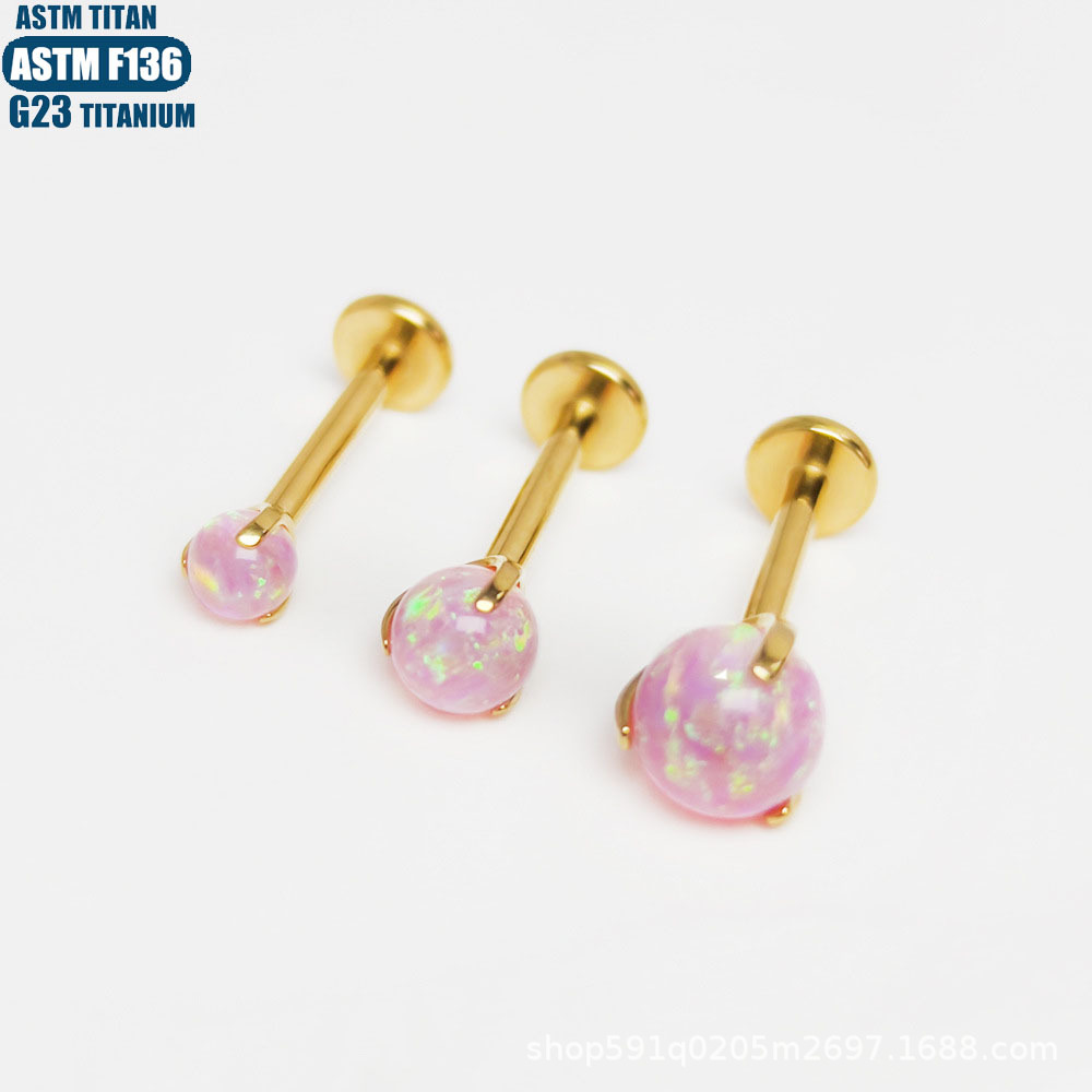 Pointed titanium steel lip stud product view