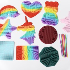 クロスボーダーSensory Activity Boardシリコン解凍玩具ねじり板減圧感覚活動