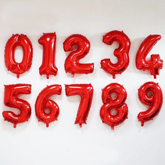 32寸中號鋁膜數字氣球生日派對節日裝飾婚慶婚禮鋁箔氣球廠家批發