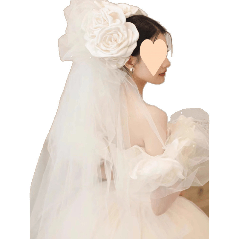 Abito da sposa leggero con spalle scoperte, stile Mori, tessuto francese di alta qualità, nuovo modello 2025, abito da sera per sposa minuta._voghion.com