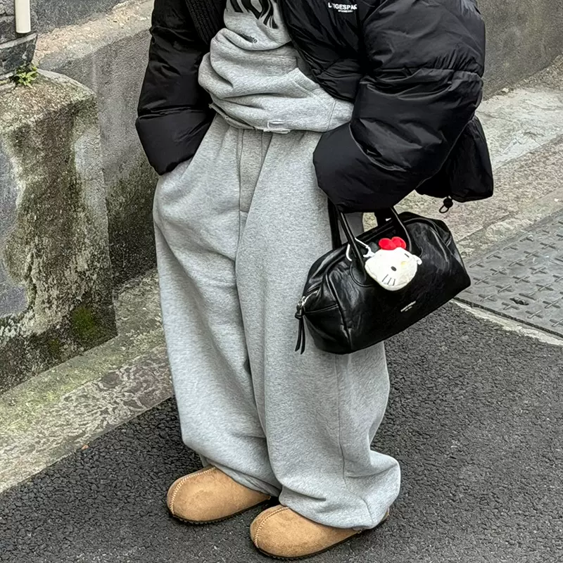 男童一体绒割破卫裤2025年冬季休闲装儿童长裤韩版加绒加厚裤子