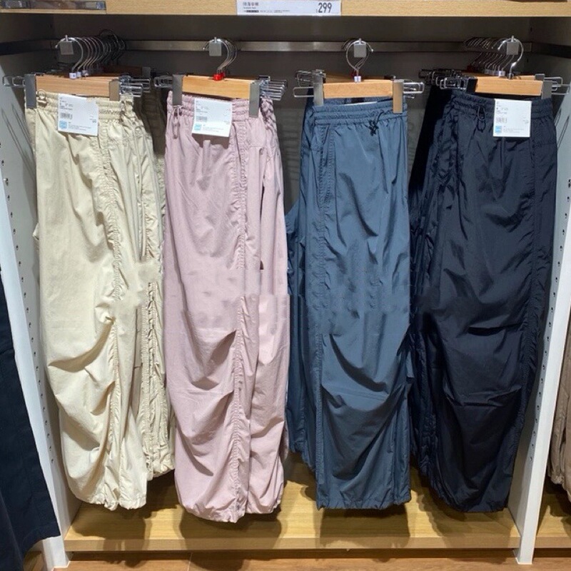 Women's 2024 Spring Loose Drawstring Pants Umbrella Pants Wide Leg Pants Straight Overalls Casual Pants Y464888