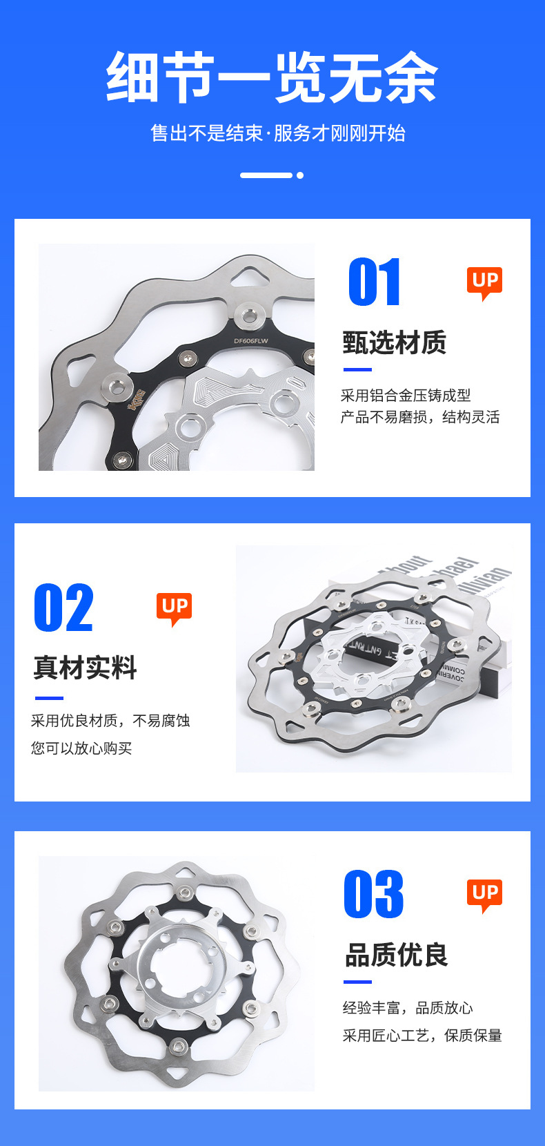 260MM true floating three-ring brake disc, suitable for BEAT, MIO, and VARIO motorcycles in Southeast Asia, GALFERI accessories