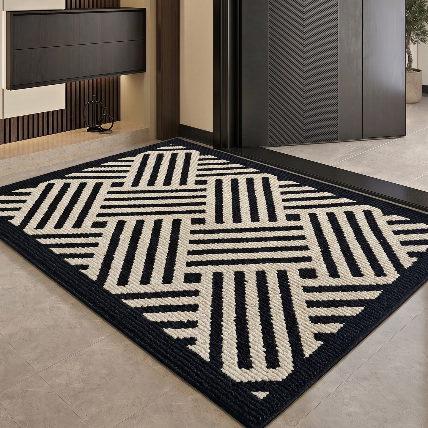 Alfombra de piso de entrada de alta calidad, alfombra de piso de entrada de lujo ligera, alfombra de polipropileno sin lavado, alfombra transfronteriza.
