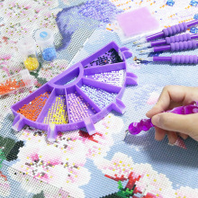 钻石画新款多功能翻钻盘 DIY点钻笔钻石收纳托盘钻石绣筛钻盘工具