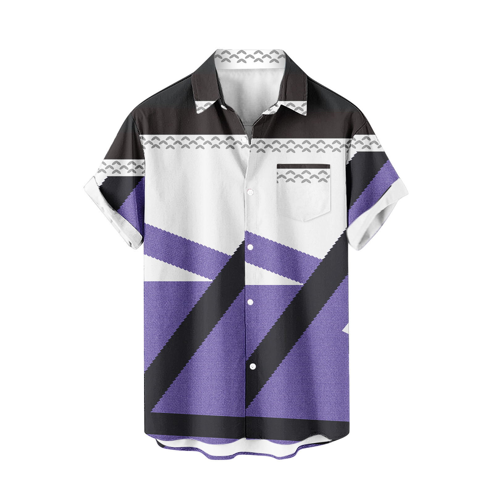 Venta caliente para hombres nueva camisa de manga corta 3D impresión digital moda casual Hawaii playa solapa para hombres