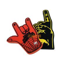 现货加油助威海绵手掌套印刷海绵手掌EVA复合玩具手势彩色手掌