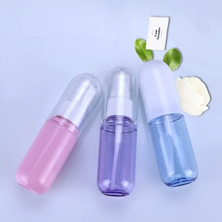 定制30ml透明圆罩喷雾瓶50ml乳液胶囊瓶100ml马卡龙配色分装瓶