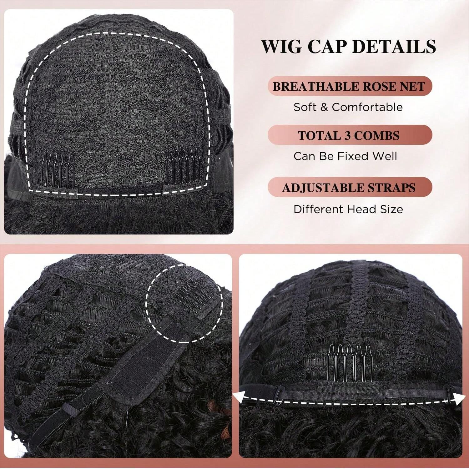 wigs for women African fashion explosive curly hair chemical fiber headpiece spring curl short curly hair spot_voghion.com