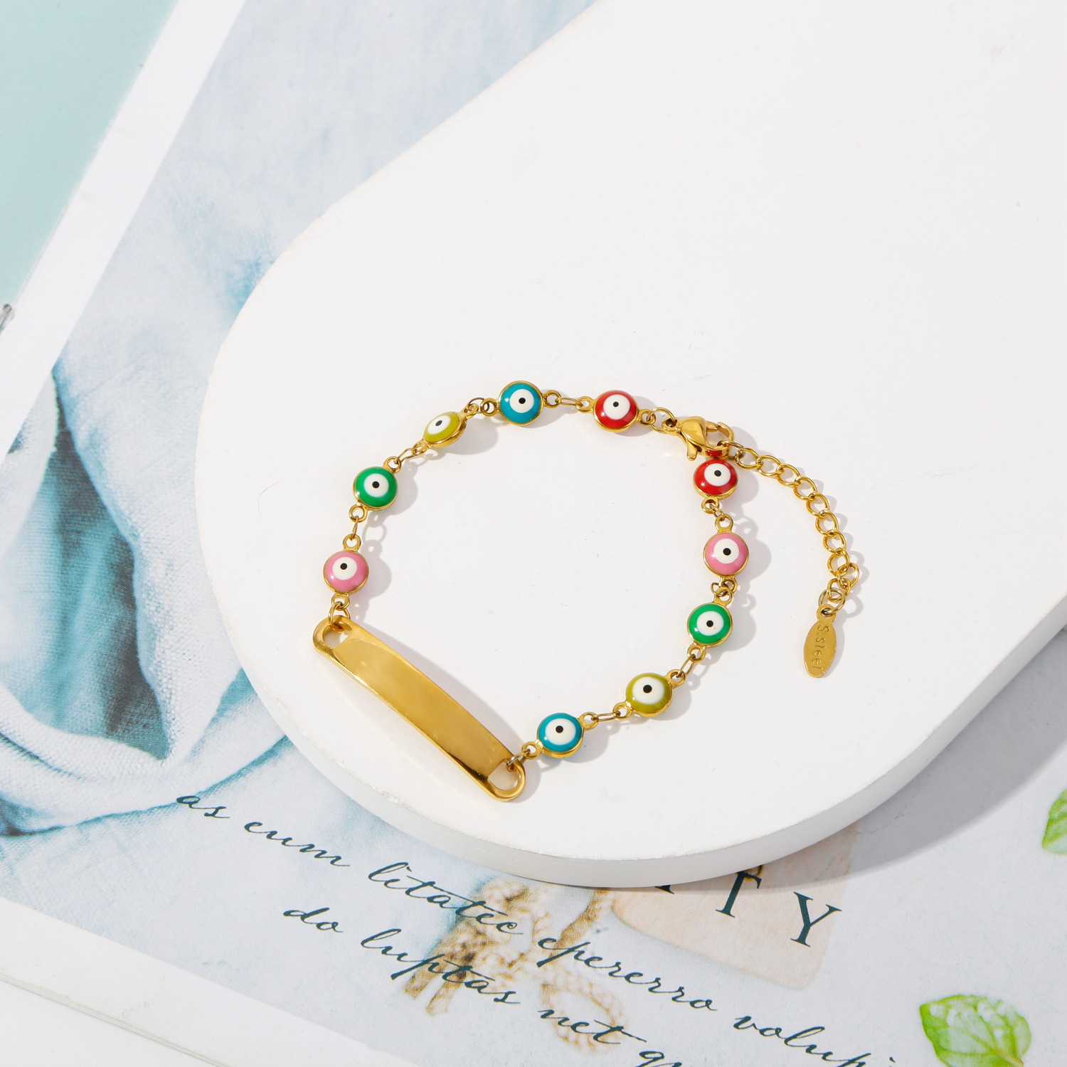 Holiday, Daily Occasion Real Gold Plated 18K Gold Geometric 316 Stainless Steel Simple Style Classic Style Waterproof Non Tarnish Surgical Steel 316L Stainless Steel Bracelets