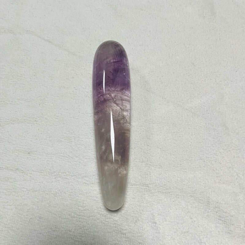 天然水晶紫晶 原石雕刻打磨水晶按摩棒 图 15