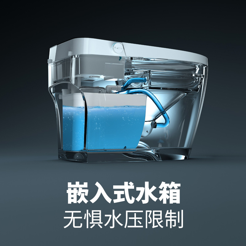 inodoro inteligente de Chaozhou integrado completamente automático esterilización tapa de flip sifón tipo calentamiento eléctrico control remoto calentador de inodoro