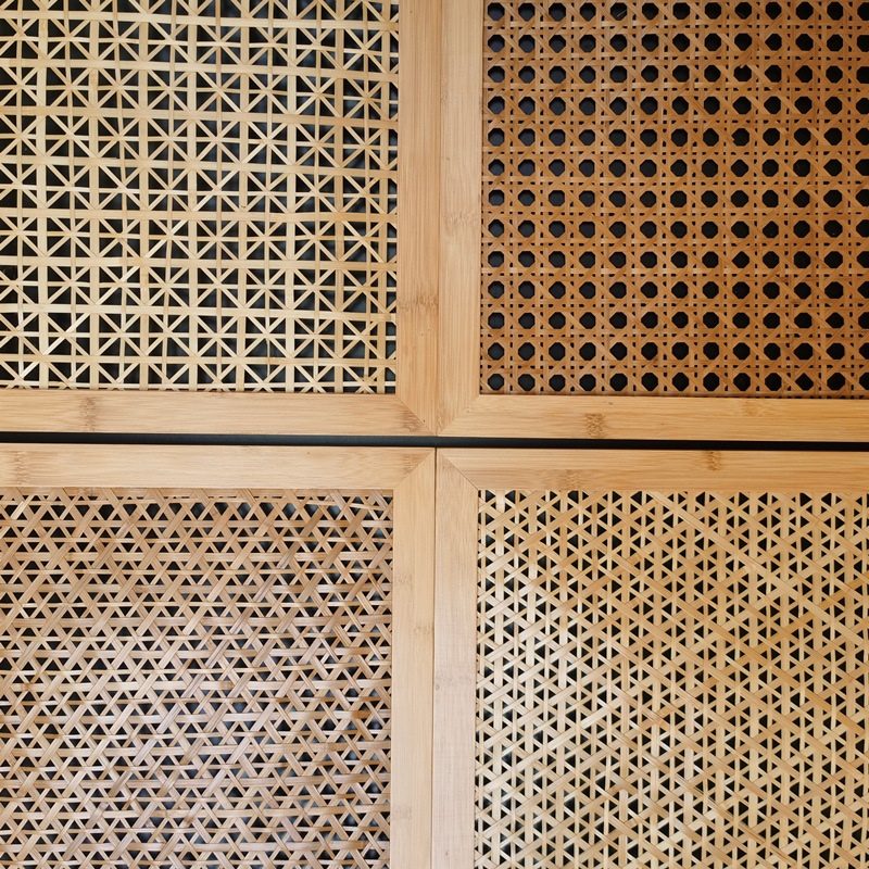 高档手工镂空竹编网席民宿饭厅茶室天花吊顶装修屏风隔断装饰