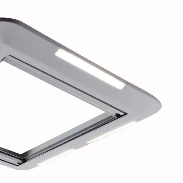 MD-TC RV techo solar de aleación de aluminio marco exterior ABS integrado de moldeo marco interior doble tapa de cristal acrílico