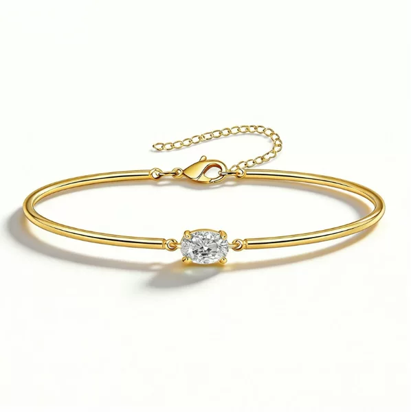 Cross-Border Amazon New 12 Birthstone Bracelets, Light Luxury, Simple Design, Stainless Steel, 18K Electroplated, Non-Fading, Wholesale