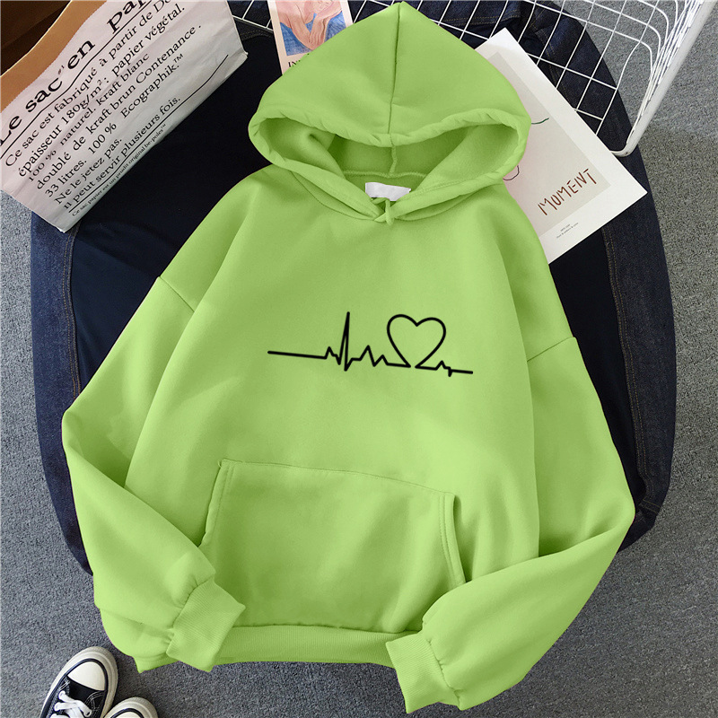 # 2026 Love Chain Hoodie Top Autumn and Winter Simple Style Long Sleeve Hoodie with Hood Unisex Couple's Hoodie