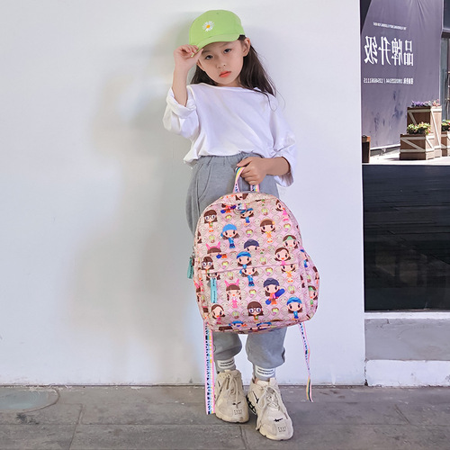 Children's Original Host Doll Korean Version Cartoon Cute Dual Shoulder Backpack Trendy Girl Child Leisure Travel Spring Outing New Product