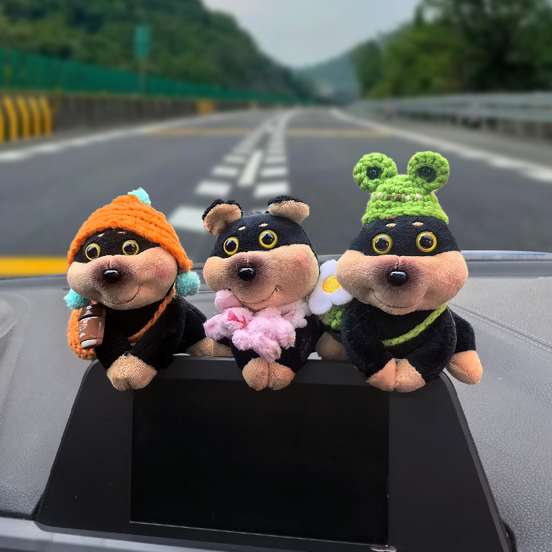 Adornos de coche Pantalla de control central de coche Pantalla de fiesta Decoración de pantalla de abeja Muñeca de perro Muñeca de coche Lindo