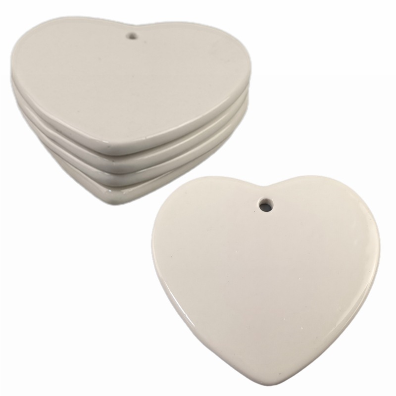 Colgante de Navidad redondo de Amazon, cerámica de doble cara, amor, impresión de una cara, baldosas de sublimación, colgante cuadrado