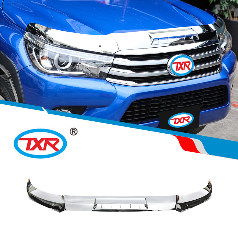 Txinrui Aplicable a ToyotaHilux con tobera, protección de bloque de grava negra mate, accesorios de decoración todoterreno para camionetas