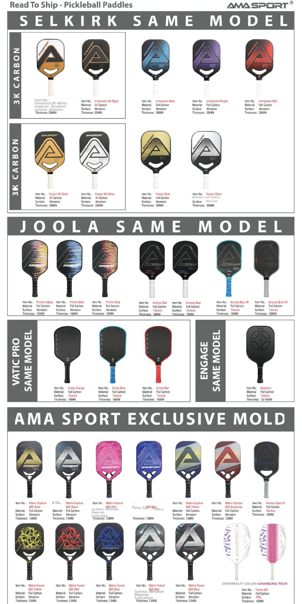 AMA A3K Ping Pong Racket 13