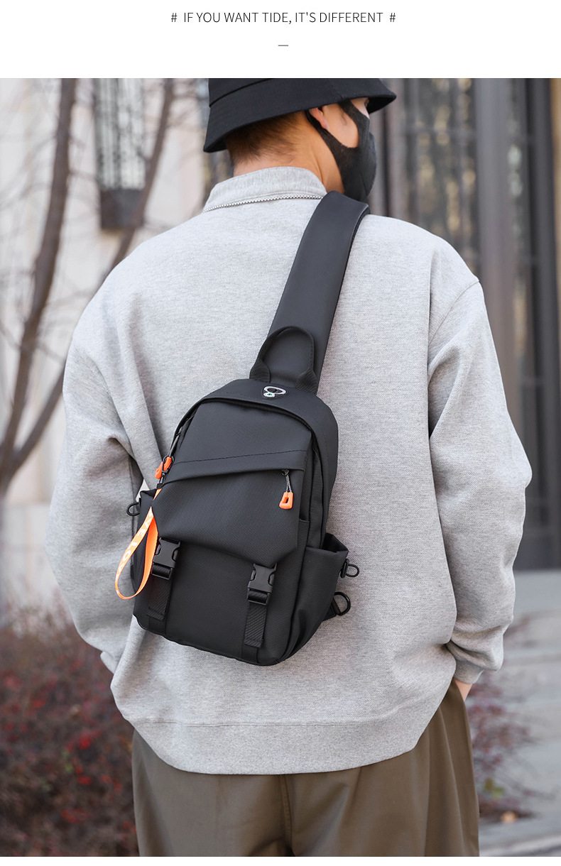 New trendy men's chest bags, casual single-shoulder bags, backpacks, crossbody bags, water-resistant men's bags, business men's bags, cross-border undefined