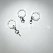 加工透明O型硅胶圈加龙虾扣羊眼钉 龙虾扣 钥匙圈