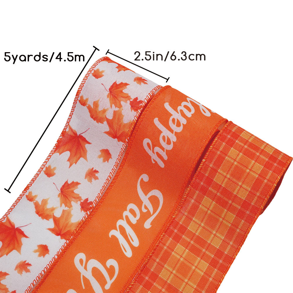 Thanksgiving Ribbon with Ribbon DIY Halloween Scene Decoration Indoor and Outdoor Garden Thanksgiving Decoration Ribbon