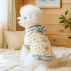 宠物用品服饰宠物小狗猫咪衣服源头工厂直销秋冬镂空针织毛衣批发