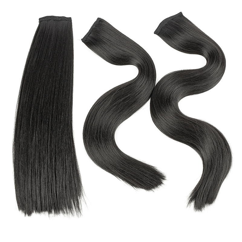 Peruca de cabello de maquillaje especial de maíz, estilo antiguo, extensión de cabello de una pieza sin nudos, cabello de cabeza posterior.