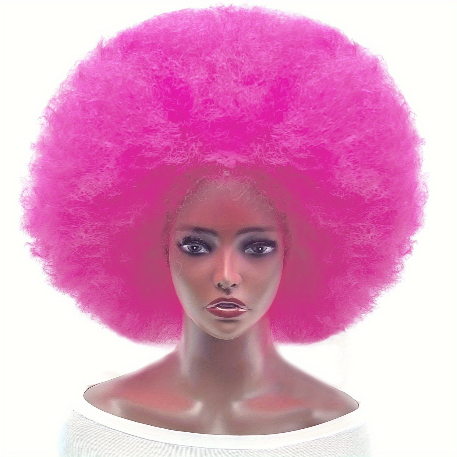 Mu Fei super explosión cabeza payaso fan peluca cubierta peluca esponjosa decoración cosplay peluca de baile