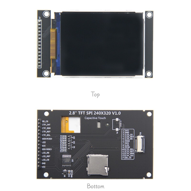2.8-inch SPI serial port TFT LCD screen capacitive touch screen display module 240*320 IPS no touch