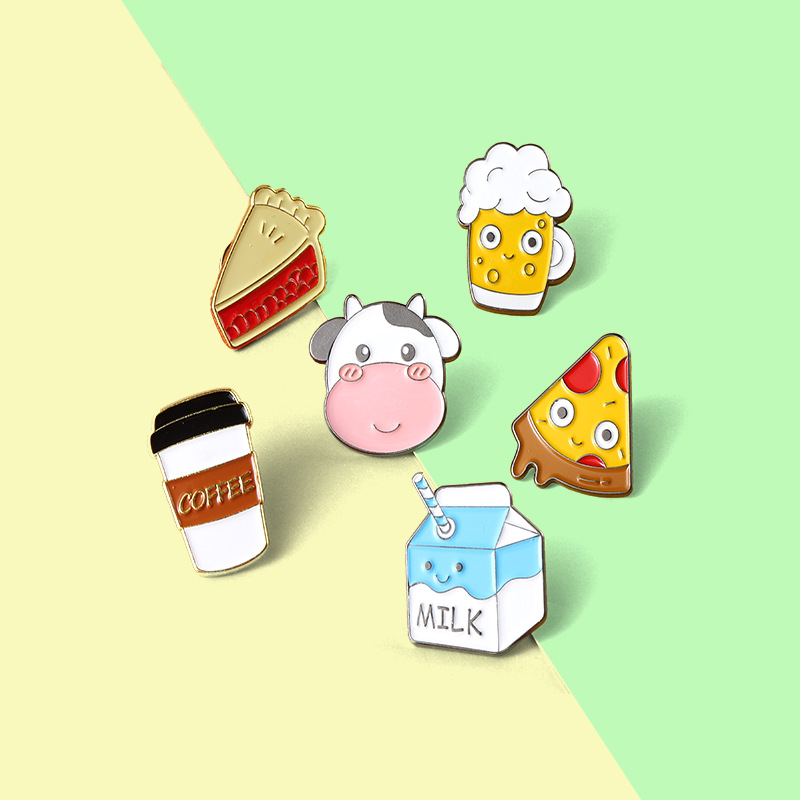 Cartoon Cute Breakfast Pizza Sandwich Series Alloy Brooch display picture 2