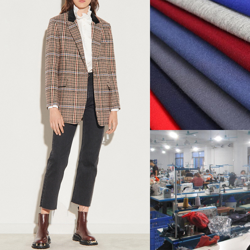 Cross-Border Women's Clothing New European and American Clothing Jacket Mid-Length Plaid Jacket Small Suit Garment Processing Factory Small Batch