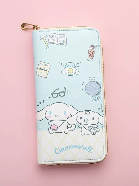 New Style Children's Wallet, Medium-Length Zipper Clutch, Cartoon-Style, Fashionable, Foreign Trade Pu Leather Student Wallet, Coin Purse