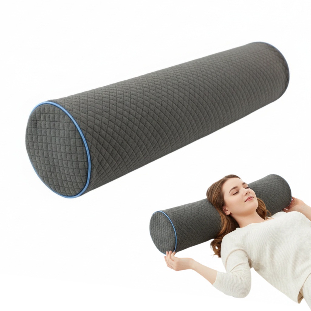 Cross-Border Cylindrical Neck Pillow, Waist Pillow, Bed Lumbar Cushion, Long Strip for Sleeping, Lumbar Spine Long Strip, Lumbar Support for Sleeping, Pregnant Women and Students Pillow