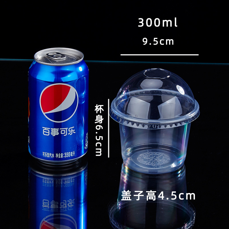 使い捨て双皮乳布丁杯蓋付きスープカッププラスチックカップ亀ゼリー商用出前デザート卸売り丸蓋|undefined