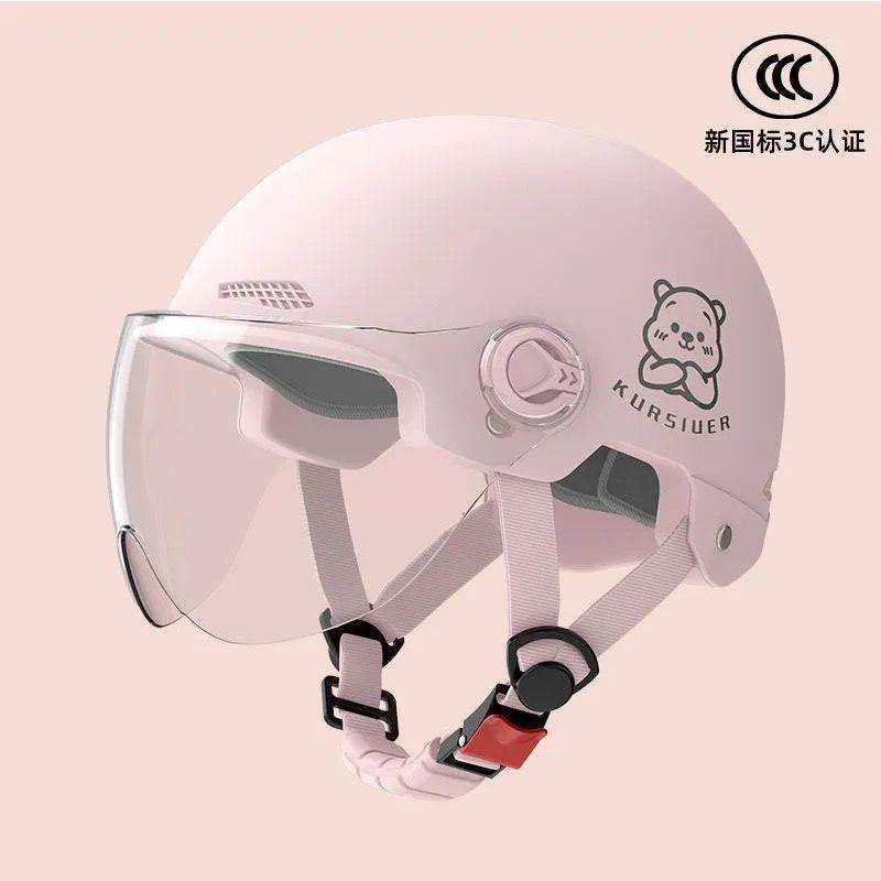 National standard certified electric scooter helmet, women's summer motorcycle sun-protective half helmet, all-season safety helmet, universal fit