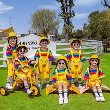 六一小学生儿童表演服装短袖毕业运动会动物幼儿园背带裤演出服