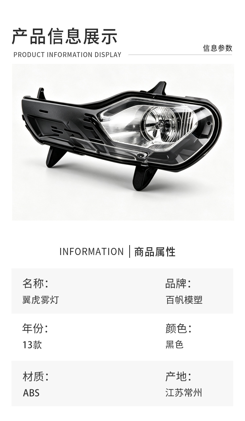 Suitable for 2013 Ford Kuga front fog lights (left and right)