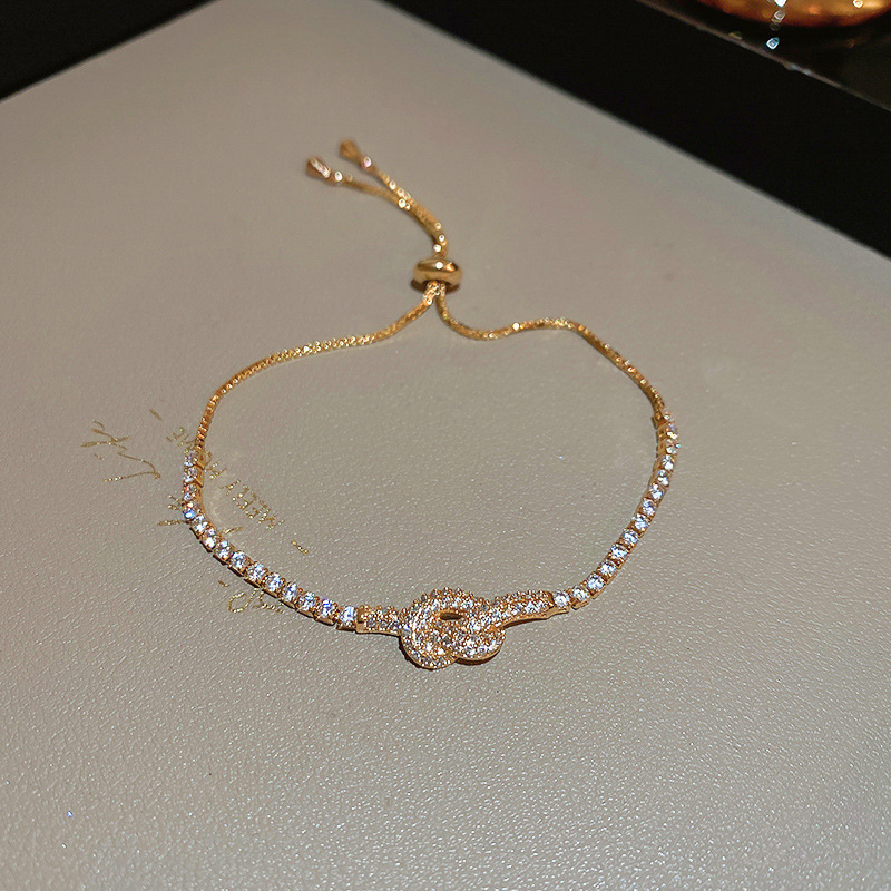 Oro real electrochapado circón Rosa fritillary flor pulsera elegante todo-fósforo pulsera luz lujo de alta calidad pulsera para las mujeres al por mayor