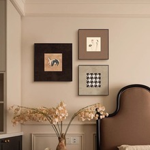 法式中古艺术组合挂画葫芦客厅装饰画复古沙发背景墙卧室床头壁画