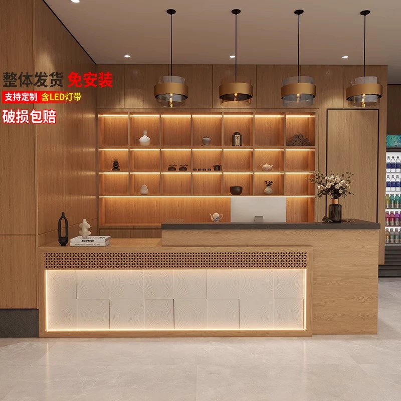 Стойка ресепшн для отеля в стиле лофт, ресторан, касса, зона для мытья ног, спа, очистка ушей, барная стойка, стол для ресепшн