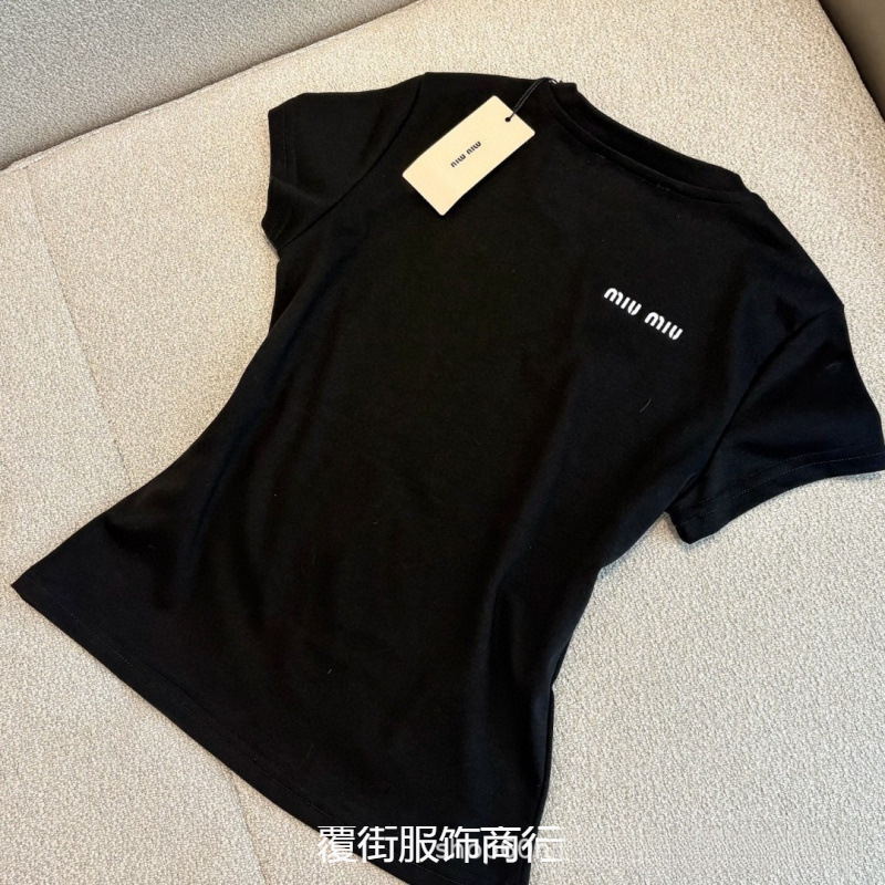 25春夏新作 シンプルベーシック 刺繍文字 4色半袖Tシャツ レディース ホワイト グレー|undefined